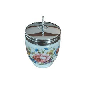 Royal Worcester Bournemouth Porcelain Egg Coddler. Floral.1960's.Made In England